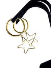 Spectacular Hoop Dangly Star Earrings H-2