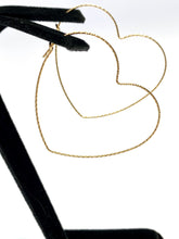 Lovely Sprinkle Heart Shaped Beading Hoop Earrings (14KGF) 14k gold filled sku 4011810HP1