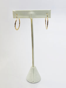 14k gold filled earrings, woven style, DE-654 Tiny