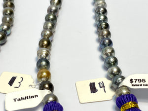 9mm-11mm Exquisite and Unique Tahitian Pearl Strands, Small Pearls, 100% Natural Tahitian Pearls
