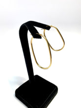 Beautiful Smooth Oval Drop Hoop (14KGF) Earrings, 14K Gold Filled, Hawaii jewelry