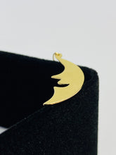 Shimmering 14K Gold Filled Half Moon w/ Face Findings 10mm X 25mm sku #367-C