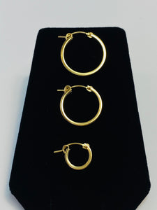 Stylish And Smooth Clasp Hoop (14KGF) Earrings