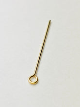 14k gold filled, eye pin, 329C - 1.00 (14KGF)  Eye pins, 029 “X1”  24 gauge wire, 14k gold filled
