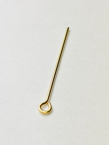 14k gold filled, eye pin, 329C - 1.00 (14KGF)  Eye pins, 029 “X1”  24 gauge wire, 14k gold filled