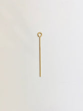14k gold filled, eye pin, 329C - 1.00 (14KGF)  Eye pins, 029 “X1”  24 gauge wire, 14k gold filled
