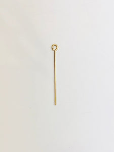 14k gold filled, eye pin, 329C - 1.00 (14KGF)  Eye pins, 029 “X1”  24 gauge wire, 14k gold filled
