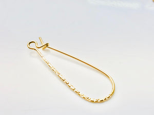 Very nice textured ear wire , (14KGF), 14K gold filled , Sku #756-32
