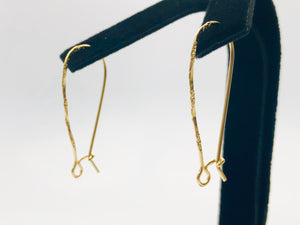 Beautiful 14KGF hammered textured ear wire , 14K gold filled , Sku #756-32 MM HMM TXT