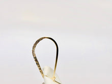Beautiful 14KGF Flat Textured ear wire , 14K gold filled , sku# 756-25 MM FLAT TXT