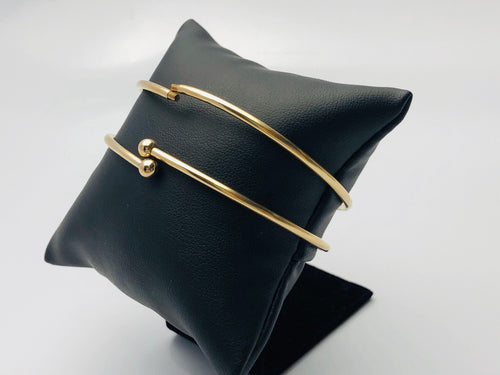 14KGF flex bangle (2.3MM ) W/ threaded ball , 14K gold filled , Sku #40115507