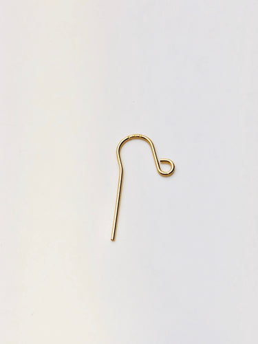 14KGF ear wire long with loop , 14K gold filled , sku # 435-1C(029)