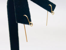 14KGF ear wire long with loop , 14K gold filled , sku # 435-1C(029)