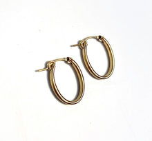 Stunning Oval Hoop Earrings 14K gold filled (14KGF) sku 099 C-OV 1