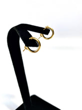 Sleek Clasp Hoop earrings, 14K gold filled(14KGF) sku 090-C-00