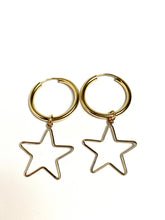 Spectacular Hoop Dangly Star Earrings H-2