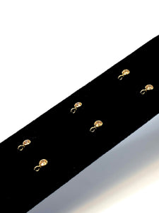 3MM Bezel Ear Post W/ Ring