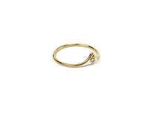 14K Gold Filled, 2mm White Chevron Stackable Ring, 14KGF