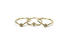 14K Gold Filled, 2mm White Chevron Stackable Ring, 14KGF