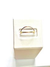 crescent moon ring wire , 14K gold filled , Sku# 040 ring #7 W/638-1