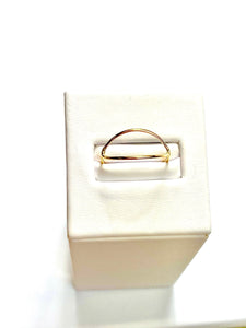crescent moon ring wire , 14K gold filled , Sku# 040 ring #7 W/638-1