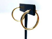 Stunning 14KGF hoop earring , 14K gold filled , sku # 120 C Z 1