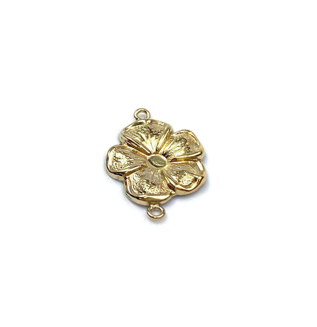 Beautiful 14KGF Flower connector , 14K gold filled , Sku #400C48R2