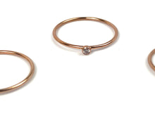 Glamorous 14KRGF 2mm White Stacking Ring, 14K Rose Gold Fill, 14K Rose Gold Filled, Stackable Ring