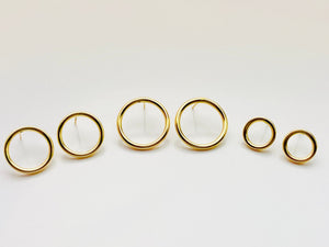 Gold filled circle earrings