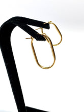 Beautiful Smooth Oval Drop Hoop (14KGF) Earrings, 14K Gold Filled, Hawaii jewelry