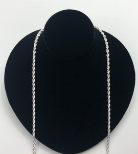 Sparkling “20 925 Sterling Silver 2.5mm Rope Chain . SKU # S2.5FRLC