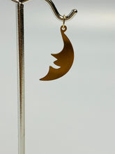 Shimmering 14K Gold Filled Half Moon w/ Face Findings 10mm X 25mm sku #367-C