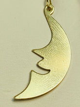 Shimmering 14K Gold Filled Half Moon w/ Face Findings 10mm X 25mm sku #367-C