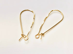 Beautiful 14KGF hammered textured ear wire , 14K gold filled , Sku #756-32 MM HMM TXT