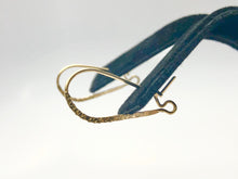 Beautiful 14KGF Flat Textured ear wire , 14K gold filled , sku# 756-25 MM FLAT TXT