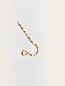 14KGF ear wire long with loop , 14K gold filled , sku # 435-1C(029)