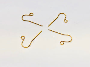 14KGF ear wire long with loop , 14K gold filled , sku # 435-1C(029)
