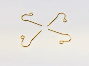 14KGF ear wire long with loop , 14K gold filled , sku # 435-1C(029)