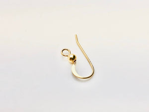 14KGF ear wire flat with ball , 14K gold filled , Sku# 439-2C(025)