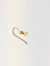 14KGF ear wire flat with ball , 14K gold filled , Sku# 439-2C(025)