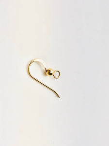 14KGF ear wire flat with ball , 14K gold filled , Sku# 439-2C(025)