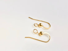 14KGF ear wire flat with ball , 14K gold filled , Sku# 439-2C(025)