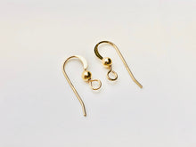 14KGF ear wire flat with ball , 14K gold filled , Sku# 439-2C(025)