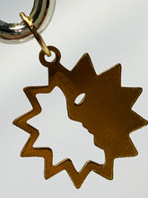 Mesmerizing (14KGF) Half Faced Sun Findings/Charms 0.4mm X 13mm sku: 522-C
