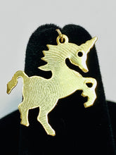 Pretty 14K Gold Fill Unicorn Findings/Charm w/Ring, 16.4mm X 19.9mm, Sku #528-C