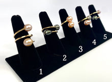 Gorgeous Adjustable 14KGF Edison, Tahitian, and South Sea Pearl Rings, 14K Gold Filled, 14K Gold Fill, Sku: GPR-3