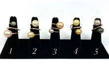 Gorgeous Adjustable 14KGF Edison, Tahitian, and South Sea Pearl Rings, 14K Gold Filled, 14K Gold Fill, Sku: GPR-4