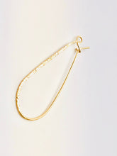 Beautiful 14KGF flat textured ear wire , 14K gold filled , Sku # 756-43
