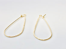 Beautiful 14KGF flat textured ear wire , 14K gold filled , Sku # 756-43
