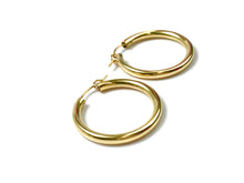 Stunning 14KGF hoop earring , 14K gold filled , sku # 120 C Z 1